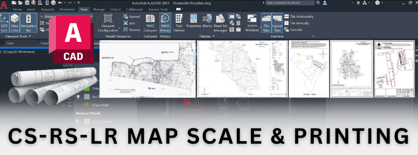 Auto-CAD- CS,RS,LR Mouza Map Plot Setting, Print Setting, Scale Setting (for Digital Survey)